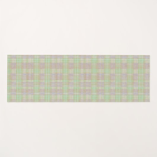 Weathered Neutral Sage Plaid Yogamat (Voorkant (horizontaal))