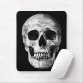 Weathered Old Skull - zwart & wit Muismat (Met muis)
