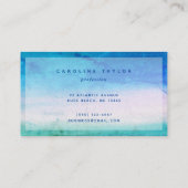 Weathered Ombre Ocean Blue en Green Professional Visitekaartje (Achterkant)