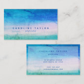 Weathered Ombre Ocean Blue en Green Professional Visitekaartje (Voorkant / Achterkant)