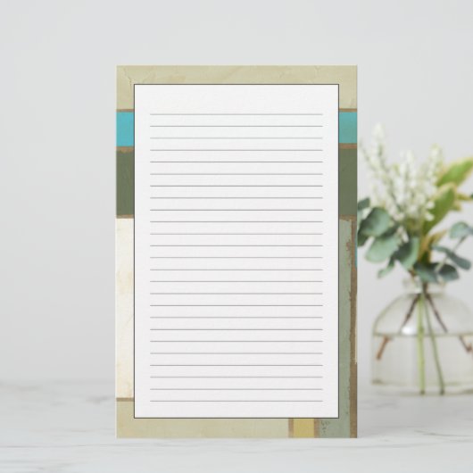 Weathered Panel Paining by Jennifer Goldberger Briefpapier (Staand voorkant)