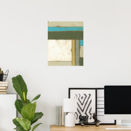 Weathered Panel Paining by Jennifer Goldberger Poster (Thuiskantoor)