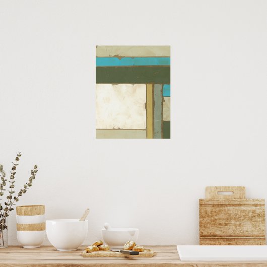 Weathered Panel Paining by Jennifer Goldberger Poster (Keuken)