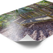 Weathered Park Bench, Dauphin Island Foto Afdruk (Hoek)