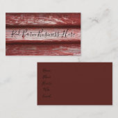 Weathered Red Barn Wood Rustic Visitekaartje (Voorkant / Achterkant)