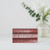 Weathered Red Barn Wood Rustic Visitekaartje (Staand voorkant)