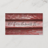 Weathered Red Barn Wood Rustic Visitekaartje (Voorkant)