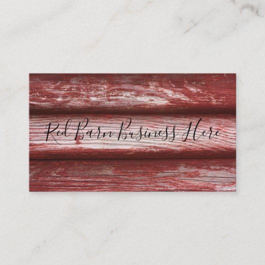 Weathered Red Barn Wood Rustic Visitekaartje (Voorkant)
