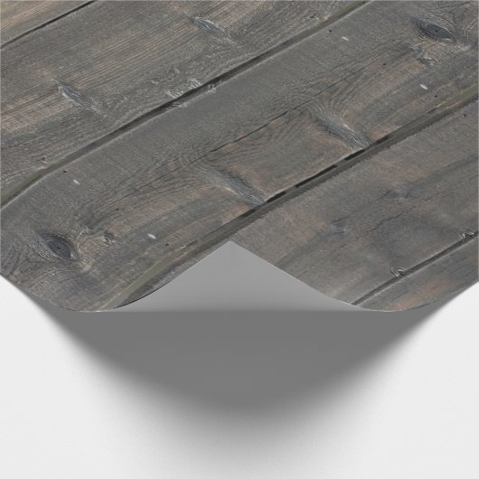 Weathered Redwood Fence Close-up Foto Afbeelding P Cadeaupapier (Hoek)