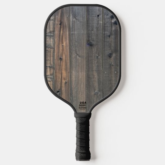 Weathered Redwood Fence Close-up Foto Afbeelding P Pickleball Paddle (Voorkant)
