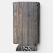 Weathered Redwood Fence Close-up Foto Afbeelding P Seltzer Blikjeskoeler (Achterkant)