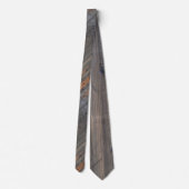 Weathered Redwood Fence Close-up Foto Afbeelding P Stropdas (Achterkant)