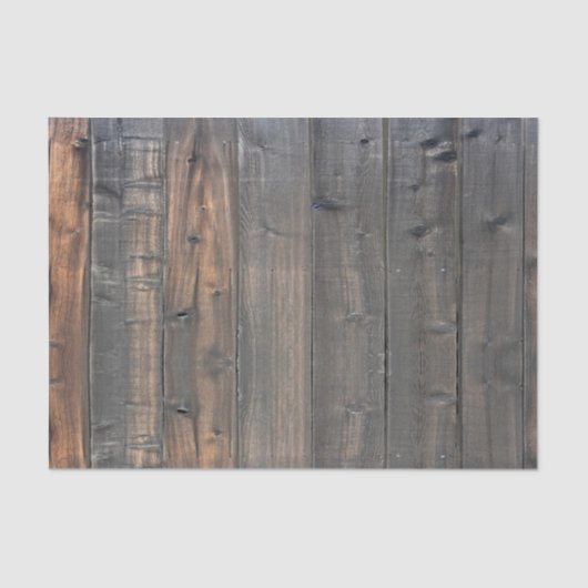 Weathered Redwood Fence Close-up Foto Afbeelding P Tissuepapier (Voorkant)