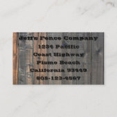 Weathered Redwood Fence Close-up Foto Afbeelding P Visitekaartje (Achterkant)