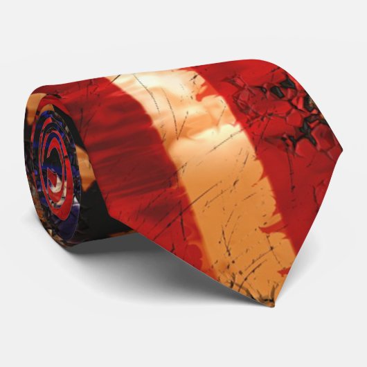 Weathered Rusty American Flag Stropdas (Opgerold)