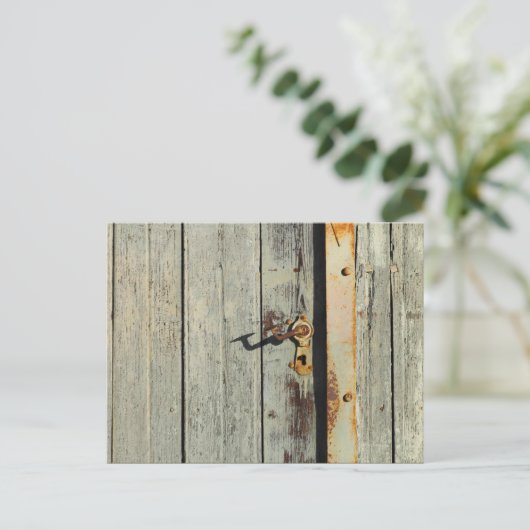 Weathered Rusty Deurhandvat Briefkaart (Staand voorkant)