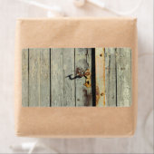 Weathered Rusty Deurhandvat Etiket (Insitu)