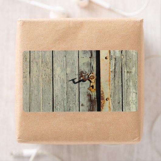 Weathered Rusty Deurhandvat Etiket (Insitu)