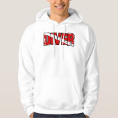 Weathered Scuba Diver Down Flag Hoodie (Voorkant)