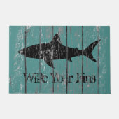 Weathered Shark Jouw tekst Uw Kleur Doormat Deurmat (Voorkant)
