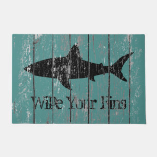 Weathered Shark Jouw tekst Uw Kleur Doormat Deurmat
