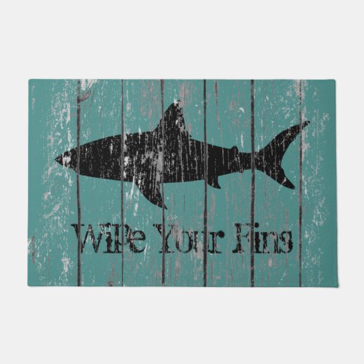 Weathered Shark Jouw tekst Uw Kleur Doormat Deurmat (Voorkant)