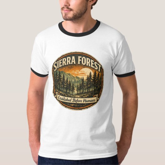 Weathered Sierra Forest-Established Before Humans T-shirt (Voorkant)