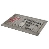 Weathered Silver Wood Crate op maat Snijplank (Hoek)