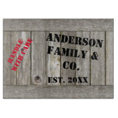 Weathered Silver Wood Crate op maat Snijplank (Voorkant)