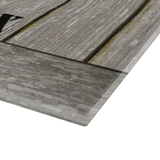 Weathered Silver Wood Crate op maat Snijplank (Hoek)