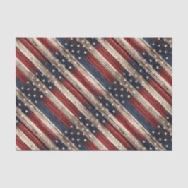 Weathered Stars & Stripes Wood Flag Tissuepapier