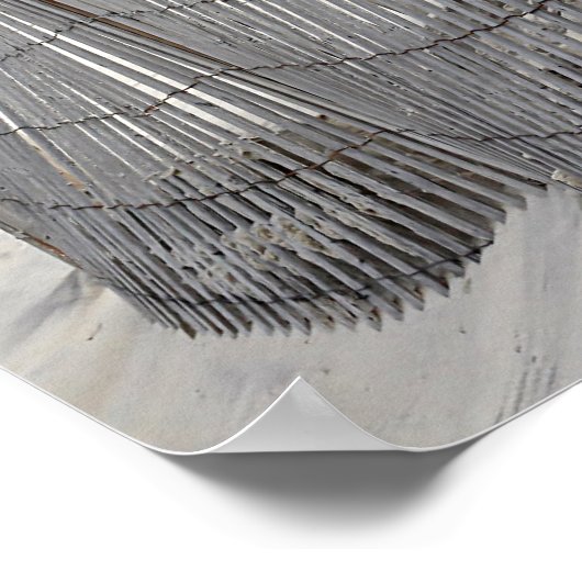 Weathered strandhek en oceaanstrand poster (Hoek)