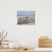 Weathered strandhek en oceaanstrand poster (Keuken)