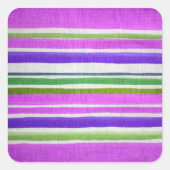 Weathered Stripes Vierkante Sticker (Voorkant)