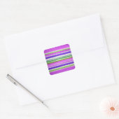 Weathered Stripes Vierkante Sticker (Envelop)