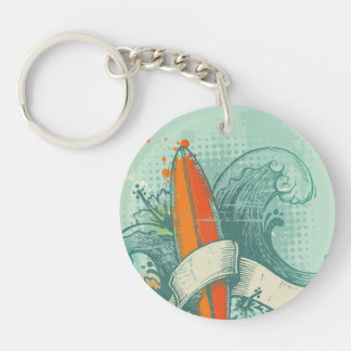 Weathered Surfboard Design Sleutelhanger