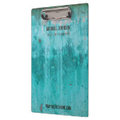 Weathered turkooise betonnen wandtextuur klembord (Links)