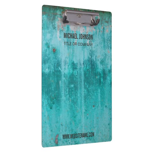 Weathered turkooise betonnen wandtextuur klembord (Rechts)