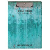 Weathered turkooise betonnen wandtextuur klembord (Voorkant)