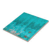 Weathered turkooise betonnen wandtextuur tegeltje (Zijkant)