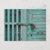 Weathered Turquoise-deur Briefkaart (Voorkant)