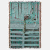 Weathered Turquoise-deur Deken (Voorkant Verticaal)