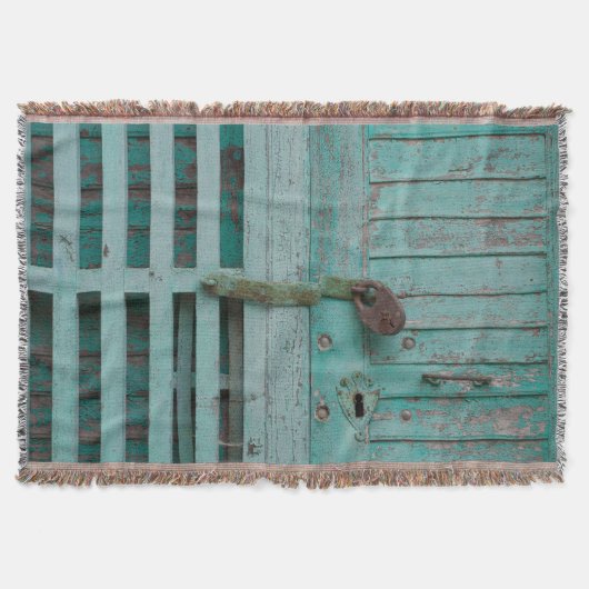 Weathered Turquoise-deur Deken (Voorkant)