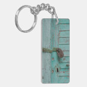 Weathered Turquoise-deur Sleutelhanger (Voorkant Links)
