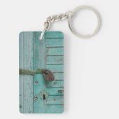 Weathered Turquoise-deur Sleutelhanger (achterkant)