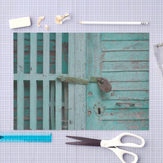 Weathered Turquoise-deur Tissuepapier (Craft)