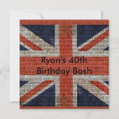 Weathered Union Jack op stenen muur Kaart (Voorkant)