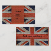 Weathered Union Jack op stenen muur Visitekaartje (Voorkant / Achterkant)