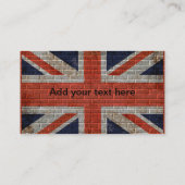 Weathered Union Jack op stenen muur Visitekaartje (Achterkant)