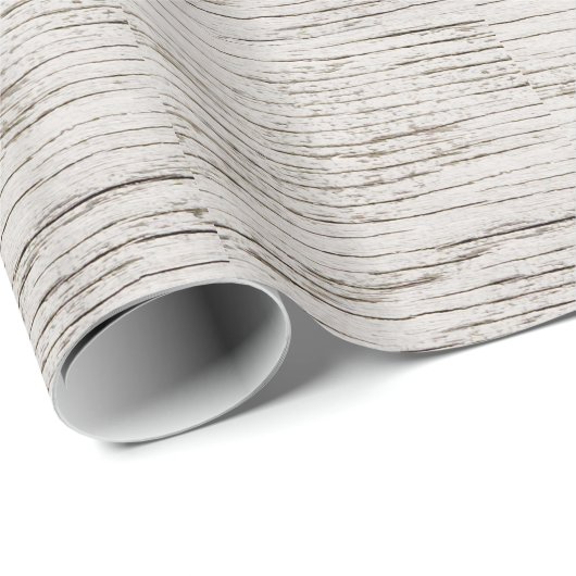 Weathered White Wood Planks Cadeaupapier (Rol Hoek)
